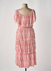 Robe longue orange COULEURS DU TEMPS pour femme seconde vue