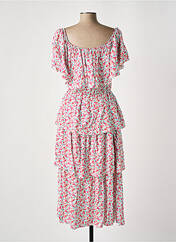 Robe longue rose COULEURS DU TEMPS pour femme seconde vue