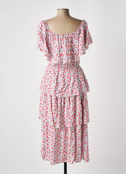 Robe longue rose COULEURS DU TEMPS pour femme