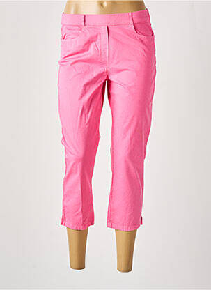 Pantacourt stretch taille normale rose GUY DUBOUIS femme