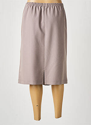 Jupe mi-longue stretch gris GUY DUBOUIS femme
