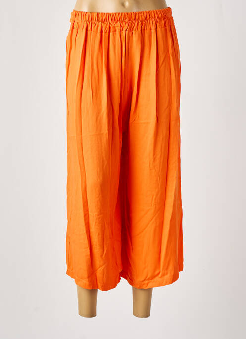 Pantacourt orange COULEURS DU TEMPS pour femme