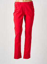 Jegging tissage popeline taille normale rouge MERI & ESCA femme
