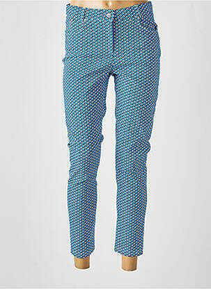 Pantalon 7/8 stretch taille normale bleu GUY DUBOUIS femme