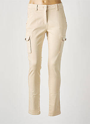 Pantalon cargo poches taille normale beige JULIE GUERLANDE femme