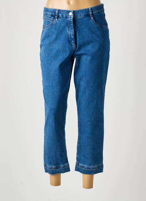 Jeans coupe droite stretch taille normale bleu CHRISTINE LAURE femme