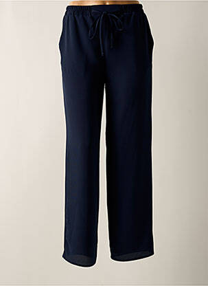 Pantalon droit taille élastique bleu GREGORY PAT femme