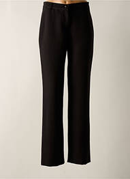 Pantalon droit fermeture zippée sous rabat boutonné noir GREGORY PAT femme