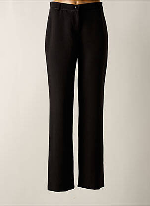 Pantalon droit fermeture zippée sous rabat boutonné noir GREGORY PAT femme