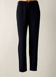 Pantalon droit tissage crêpe taille normale noir CHRISTINE LAURE femme