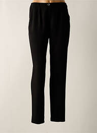 Pantalon droit fermeture zippée sous rabat boutonné noir CHRISTINE LAURE femme