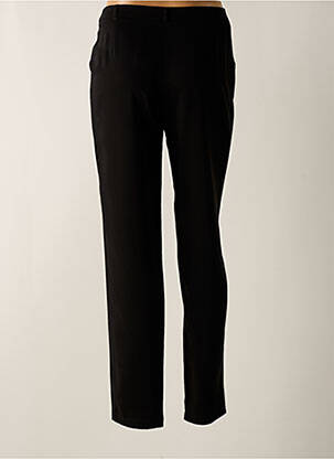Pantalon droit fermeture zippée sous rabat boutonné noir CHRISTINE LAURE femme
