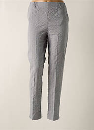 Pantalon slim taille élastique gris GEVANA femme