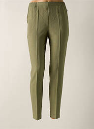 Pantalon slim taille élastique vert GEVANA femme