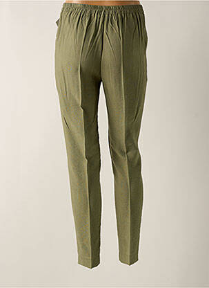 Pantalon slim taille élastique vert GEVANA femme