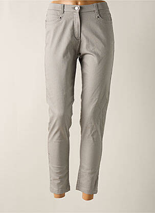 Pantalon 7/8 taille élastique gris CHRISTINE LAURE femme