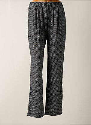 Pantalon droit taille élastique noir HALOGENE femme