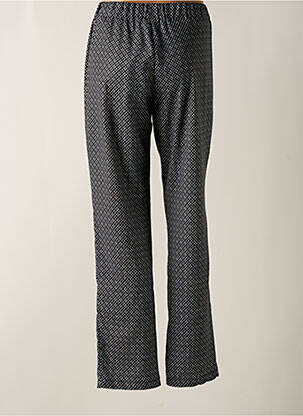 Pantalon droit taille élastique noir HALOGENE femme