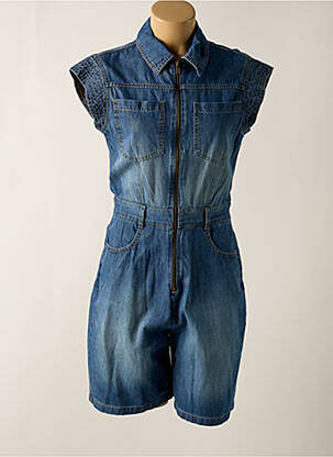 Combishort coupe cintrée manches courtes bleu LOLITAS&L femme