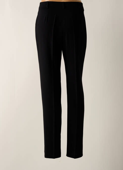 Pantalon droit fermeture zippée sous rabat boutonné noir CHRISTINE LAURE femme