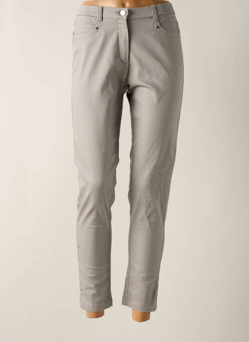 Pantalon 7/8 gris CHRISTINE LAURE pour femme