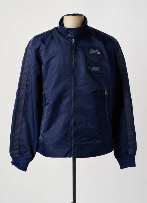 Blouson bleu RAW-7 pour homme