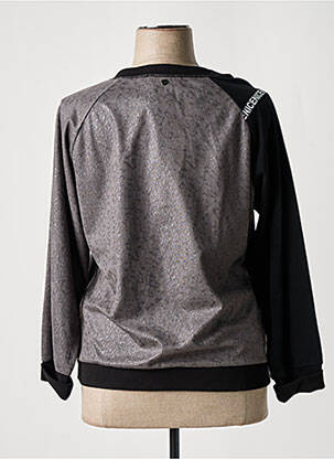 Sweat-shirt sérigraphie floquée manches longues gris FRED SABATIER femme