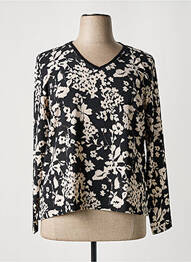 Pull coupe cintrée manches longues noir GRIFFON femme