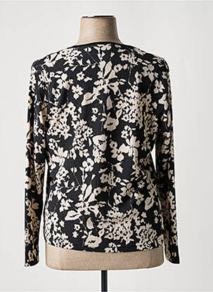 Pull coupe cintrée manches longues noir GRIFFON femme