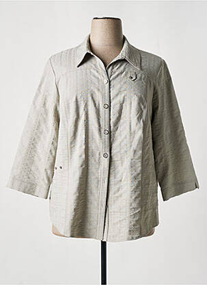 Chemisier coupe droite manches longues gris GUY DUBOUIS femme
