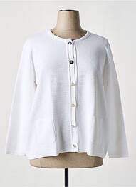 Gilet manches longues fermeture boutonnée sur le devant blanc GRIFFON femme