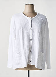 Gilet manches longues fermeture boutonnée sur le devant blanc GRIFFON femme