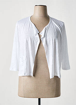 Gilet manches longues manches 3/4 blanc MALOKA femme