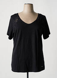 T-shirt coupe droite manches courtes noir AGATHE & LOUISE femme