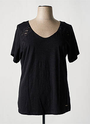 T-shirt coupe droite manches courtes noir AGATHE & LOUISE femme