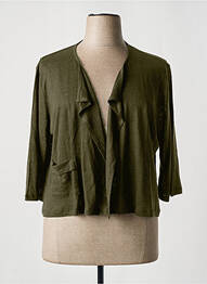 Gilet manches longues manches 3/4 vert MALOKA femme