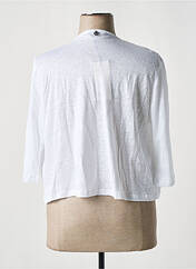 Gilet manches longues blanc MALOKA pour femme seconde vue