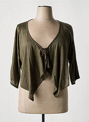 Gilet manches longues vert MALOKA pour femme seconde vue