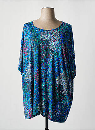 Tunique manches courtes bleu APRICO pour femme