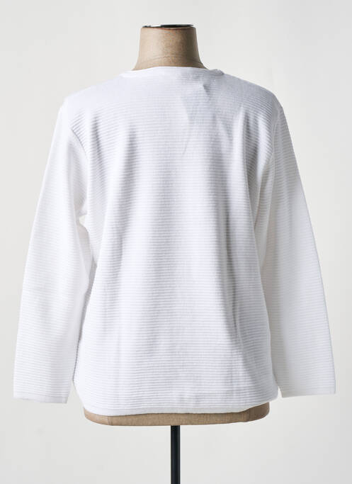 Gilet manches longues fermeture boutonnée sur le devant blanc GRIFFON femme