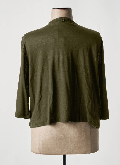 Gilet manches longues vert MALOKA pour femme