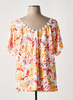 T-shirt stretch manches courtes orange AGATHE & LOUISE femme