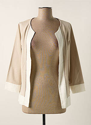 Veste casual coupe droite beige KALISSON femme