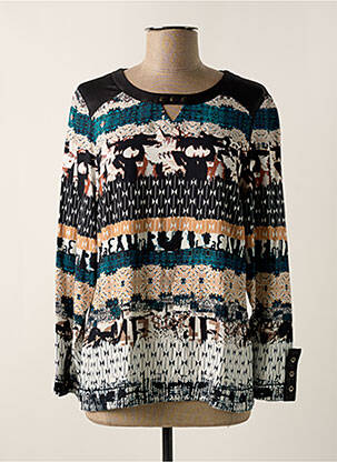 Blouse imprimé fantaisie manches longues noir GUY DUBOUIS femme