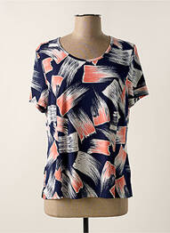 Top stretch manches courtes bleu GUY DUBOUIS femme
