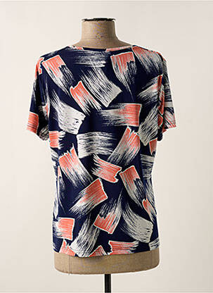 Top stretch manches courtes bleu GUY DUBOUIS femme
