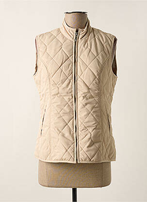 Doudoune poches sans capuche beige AGATHE & LOUISE femme