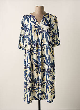 Robe mi-longue bleu GRIFFON pour femme