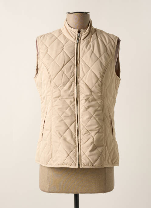 Doudoune poches sans capuche beige AGATHE & LOUISE femme