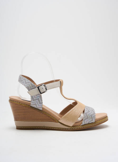 Sandales/Nu pieds beige FUGITIVE BY FRANCESCO ROSSI pour femme